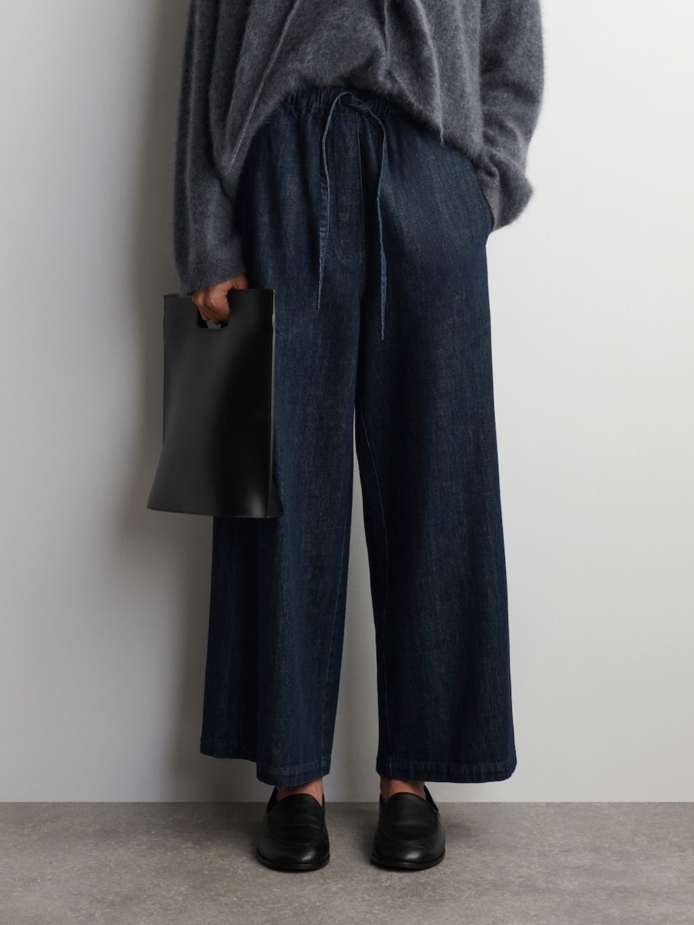 COS Cropped Denim Wide-Leg Trousers, never worn, NWT